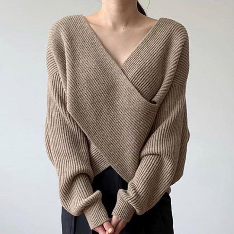 Marceau Toronto | Pull en tricot croisé chic