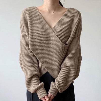 Marceau Toronto | Pull en tricot croisé chic