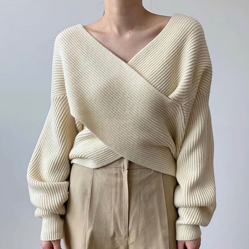 Marceau Toronto | Pull en tricot croisé chic