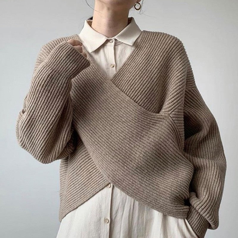 Marceau Toronto | Pull en tricot croisé chic