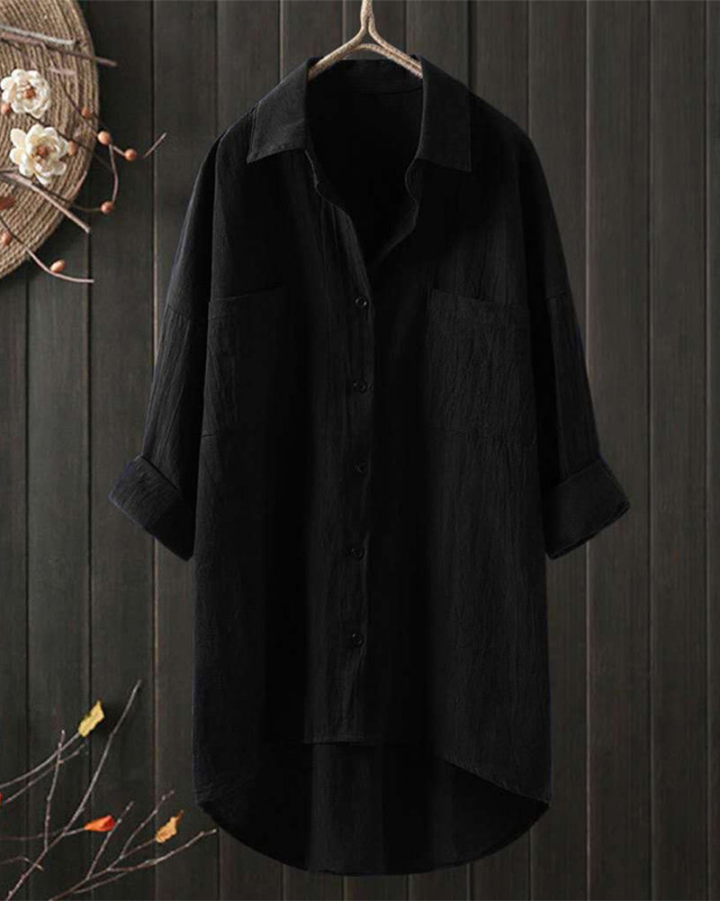 Marceau Toronto | Blouse ample à manches longues, couleur unie