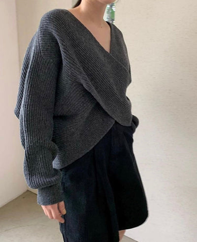 Marceau Toronto | Pull en tricot croisé chic