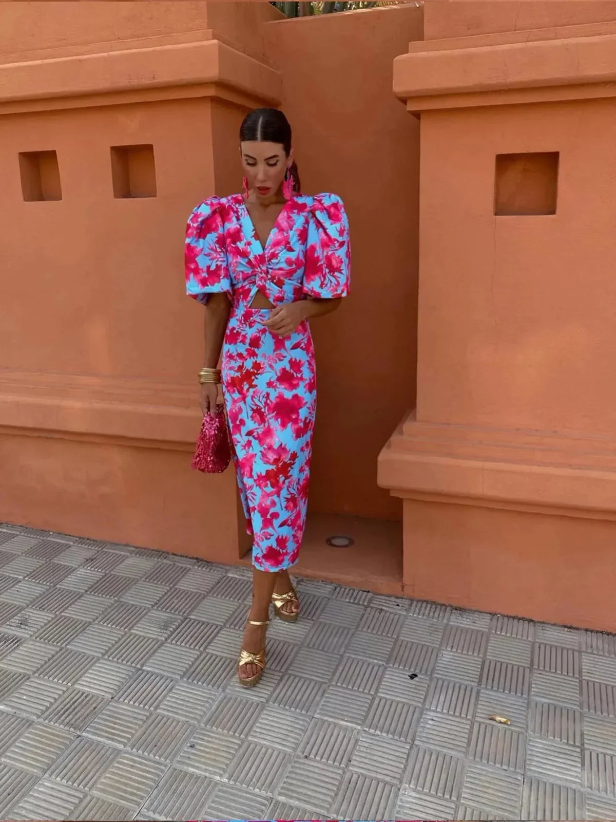 Marceau Toronto | Robe colorée à manches plissées